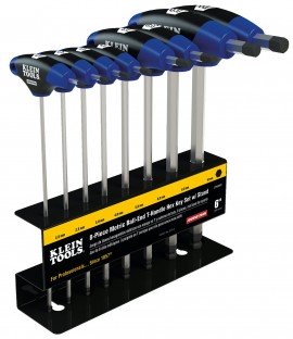 Klein Tools JTH68MB Metric Ball End T-Handle Set, 6&amp;quot;, 8 pieces-