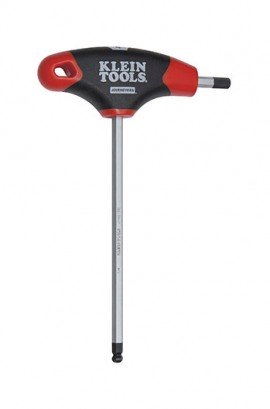 Klein Tools JTH6E07BE Journeyman Ball Hex Key with T-handle, 0.1&quot;, 6&quot; blade-