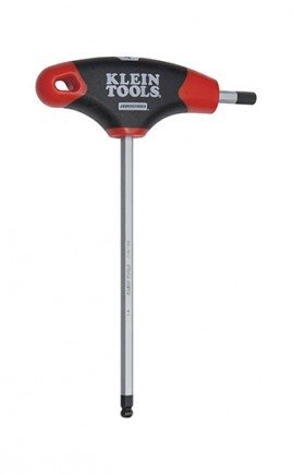 Klein Tools JTH6E11BE Journeyman Ball Hex Key with T-handle, 0.188&quot;, 6&quot; blade-
