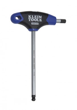 Klein Tools JTH6M3BE Journeyman Ball End Hex Key with T-handle, 3 mm, 6&quot; blade-