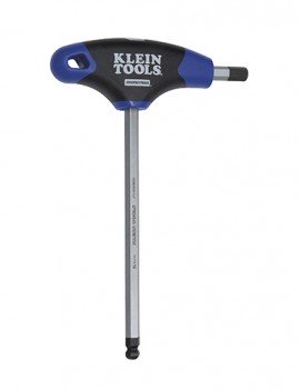 Klein Tools JTH6M8BE Journeyman Ball-End Hex Key with T-handle, 8 mm, 6&quot; blade-