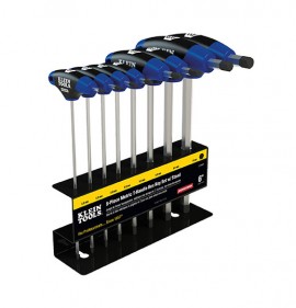 Klein Tools JTH98M Journeyman 8-Piece T-Handle Hex Key Set with stand, metric, 9&quot;-