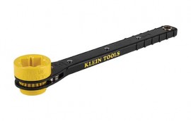 Klein Tools KT152T 4-in-1 Lineman&#039;s Slim Ratcheting Wrench-