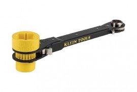Klein Tools KT155HD 6-in-1 Lineman&#039;s Heavy-Duty Ratcheting Wrench-