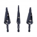 Klein Tools QRST2S Step Drill Bit Set, Quick-Release, Double Fluted, 3-Piece-