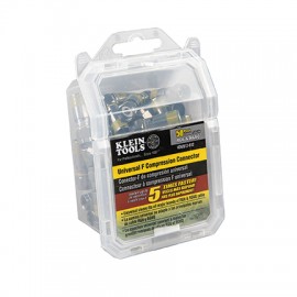 Klein Tools VDV812-612 Universal F Compression Connectors, RG6/6Q, 50-pack-