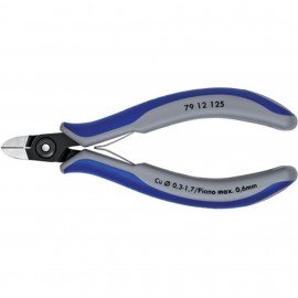 Knipex 79 12 125 Precision Electronics Diagonal Cutters, 5", for hard wire-