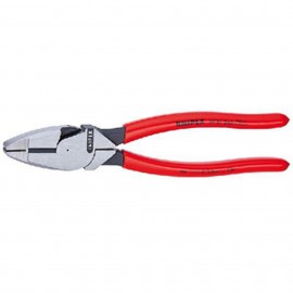 Knipex 90 12 40 Lineman's Pliers, 9.5", non-slip plastic coating-