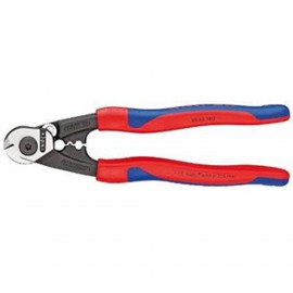 Knipex 95 62 190 Wire Rope Shears, 7.5", with crimping dies-