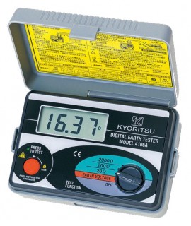 Kyoritsu 4105A Soft Case Ground Resistance Tester, Digital, 2000&amp;Omega;-