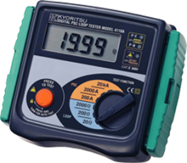 Kyoritsu 4118A LOOP/PFC/PSC Tester, 20/200/2000 &amp;Omega;, 195 to 253 V/50 Hz-