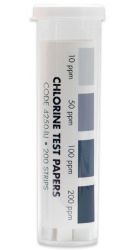 LaMotte 4250-BJ Total Chlorine Test Papers, 10/50/100/200 ppm, 200 tests-