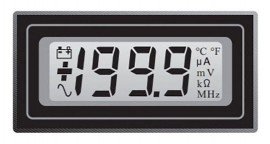 Lascar DPM 100S LCD Panel Voltmeter for single rail, 3.5-digit, 200 mV DC-