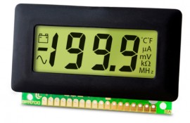 Lascar DPM 700S  LCD Voltmeter with LED backlighting for single rail, 3.5-digit, 200 mV-