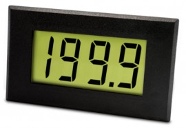 Lascar DPM 950S Large LCD Voltmeter with LED backlighting, single rail version-