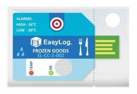 Lascar EL-CC-2-002 PK10 EasyLog Single-use Frozen Goods Temperature/Humidity Data Logger, 10 pack-