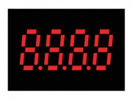 Lascar OEM 4-LED 4-Digit LED Data Display Module-