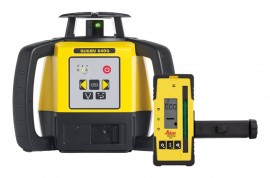 Leica 6011485 Rugby 640G Green Beam Rotating Laser with Rod Eye 120G and li-ion battery pack-