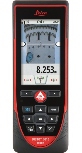 Leica DISTO D810 Touch Screen Laser Distance Meter with Bluetooth, 200m-