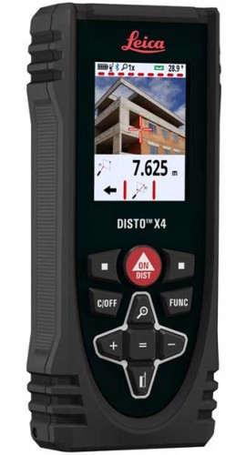 Leica X4 DISTO Laser Distance Meter with Pointfinder Camera, 0.05 to 150m-