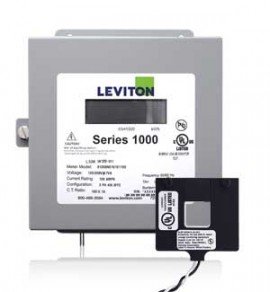 Leviton 1K120-8W VerifEye Series 1000 1P/2W Indoor Submeter Kit with Split-Core Current Transformer, 120 V, 800 A-