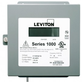 Leviton 1N480-011 Indoor Dual Element kWh Meter, MAX 100A, Meter Only-