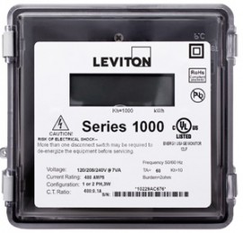 Leviton 1R120-021 Outdoor Single Element kWh Meter, MAX 200A, Meter Only-
