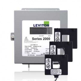 Leviton 2K208-1W VerifEye Series 2000 3P/4W Indoor Meter Kit With 3 Split-Core Current Transformers, 208 V, 100 A-