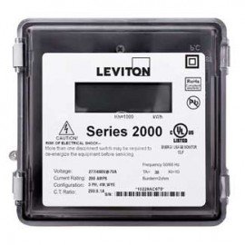 Leviton 2R208-41 VerifEye Series 2000 3PH/4W Outdoor 3-Element Meter, 120/240/208 V, 400 A-
