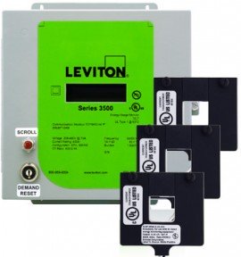 Leviton 3KUMT-08M Indoor kWh Meter Kit, 800A with 3 Split Core CTs-