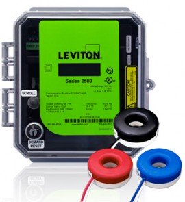 Leviton 3OUMT-2SM Outdoor kWh Meter Kit, 200A with 3 Solid Core CTs-