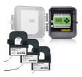 Leviton 41OUB-04B Outdoor Series 4100 Universal Voltage Bi-Directional 3-Phase 3W/4W BACnet MS/TP Meter Kits 400A Split Core CTs Included-