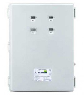 Leviton 6M304-KIT VerifEye Mini Meter MMU 3P/4W Outdoor Kit with 4 Dual-Element Meters and 8 Solid-Core CTs, 120/208 V-