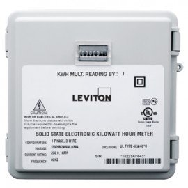 Leviton 6S101-B01 Mini-Meter Sub-Meters in Outdoor Weatherproof Enclosure, 120V-