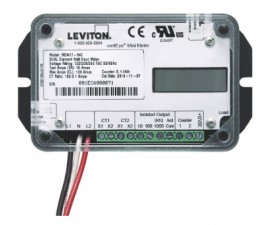 Leviton MDNCT-1NC GEN3 Dual-Element Mini Meter, 0.1 kWh, 100 A-