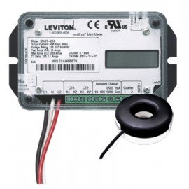 Leviton MSNCT-2SC GEN3 Single-Element Mini Meter, 0.1 kWh, 200 A-