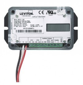Leviton MSTCT-1NC GEN3 Single-Element Mini Meter, 1 kWh, 100 A-