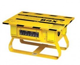 Leviton PB101 The Box Temporary Portable Power Distribution Center, 125/250 V, 50 A-