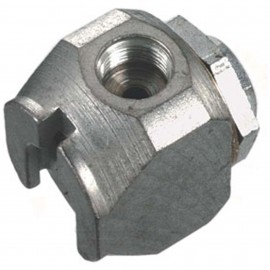 Lincoln Industrial 81458 Button Head Coupler, for 5/8" diameter fittings, 7/16"-27 thread-