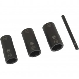 Lisle 13050 Flip Socket Set, 4-piece, metric-