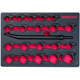 Lock Technologies LT1915FM Open End Crows Foot Set, SAE and metric, 20-piece-