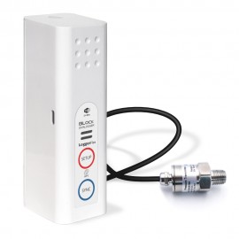LoggerFlex BLTPRS-001K BLOCK WiFi Data Recorder and Alarm for Fluid Pressure 0 to 1 MPa (0–1000 kPa / 0–10 bar) and Temperature Monitoring-