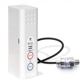 LoggerFlex BLTPRS-001K BLOCK WiFi Data Recorder and Alarm for Fluid Pressure 0 to 1 MPa (0–1000 kPa / 0–10 bar) and Temperature Monitoring-