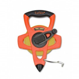 Lufkin FM030CME Fiberglass Dual-Sided Tape Measure, 0.5&amp;quot; x 100&#039;, SAE/metric-