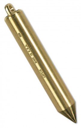 Lufkin TT590N Inage Solid Brass Cylindrical Plumb Bob, 20 oz-