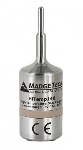 MadgeTech HiTemp140-2-TD-KR High Temperature Data Logger with a 2&quot; transitional diameter probe, key ring end cap, 284°F-