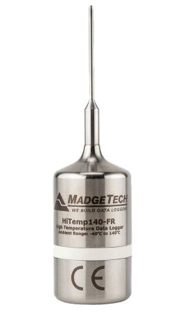 MadgeTech HiTemp140-FR-2-KR High Temperature Data Logger with 2&quot; fast response probe, key ring end cap, 284°F-