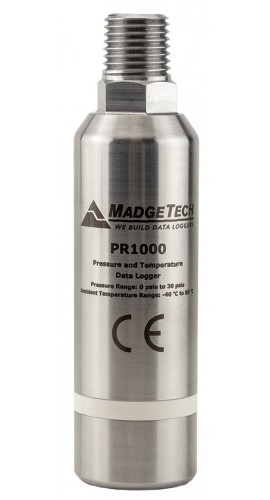 MadgeTech PR1000Ex-30G-KR Intrinsically Safe Pressure and Temperature Data Logger With Keyring End Cap, 0 to 30 PSIG-
