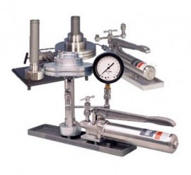 AMETEK M&amp;G T-10-1/C Type T Hydraulic Deadweight Tester with test data, 10 to 1000 psi-