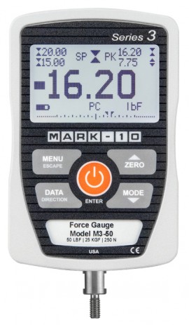 Mark-10 M3-10 Series 3 Digital Force Gauge, 10 x 0.01 lbF-